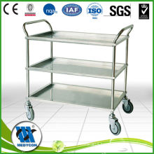 BDT203B Operating room stainless steel utility carts with wheels